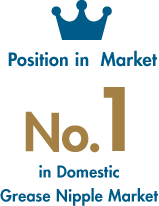 Position in Market: No. 1 in Domestic Grease Nipple Market/Market Position: No. 1 in Domestic Grease Nipple Market