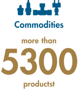 Commodities: more than 5300 products